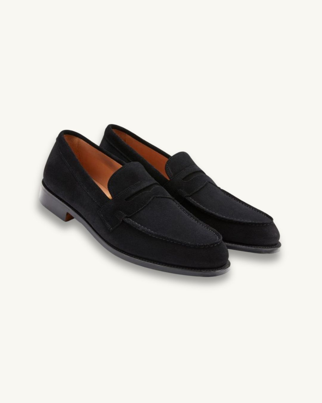 Black Suede Penny Loafer